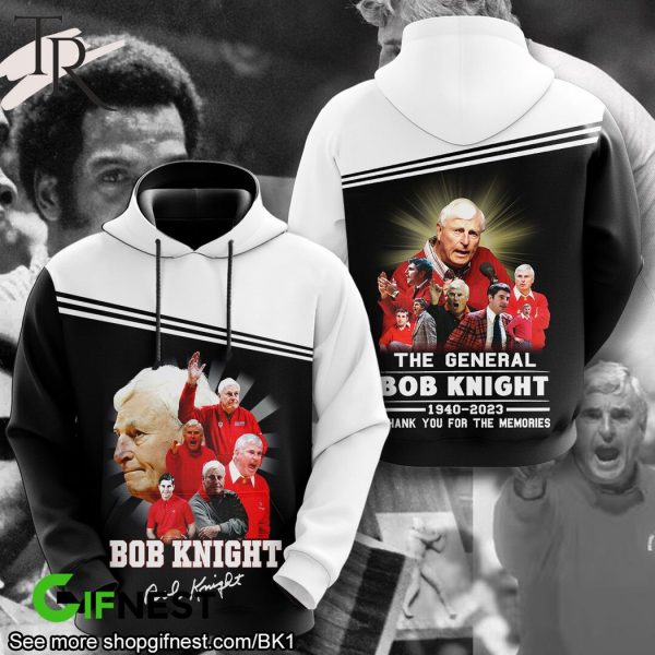 The General Bob Knight 1940 – 2023 Thank You For The Memories 3D Unisex Hoodie