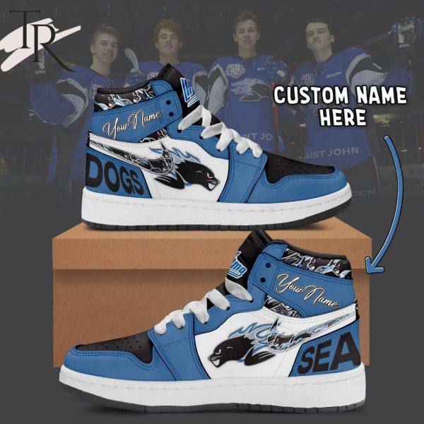 Saint John Sea Dogs Custom Name Air Jordan 1 Sneakers