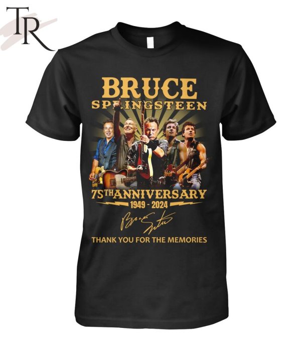 Bruce Springsteen 75th Anniversary 1949 – 2024 Thank You For The Memories T-Shirt