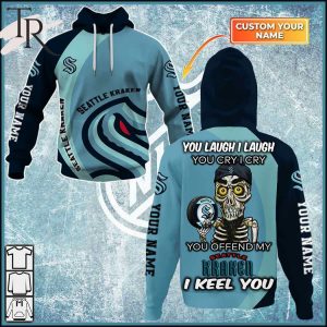 Personalized NHL Seattle Kraken You Laugh I Laugh You Cry I Cry Hoodie