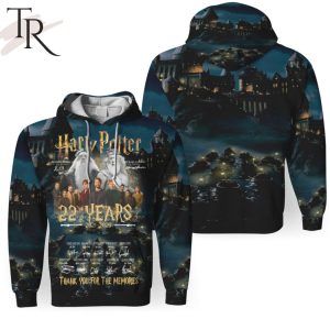 Harry Potter 22 Years 2001 – 2023 Thank You For The Memories 3D Unisex Hoodie