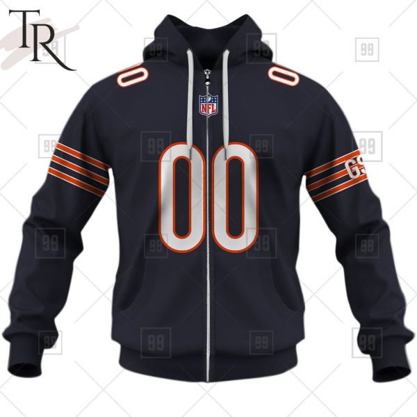 Personalized NFL Chicago Bears Home Jersey Style Hoodie