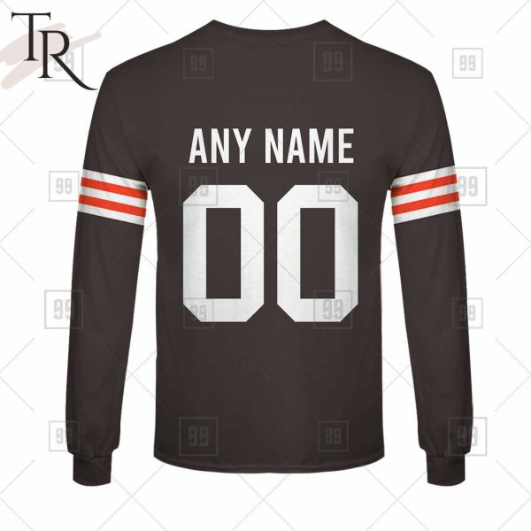 Personalized NFL Cleveland Browns Home Jersey Style Hoodie