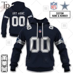 Personalized NFL Dallas Cowboys Home Jersey Style Hoodie