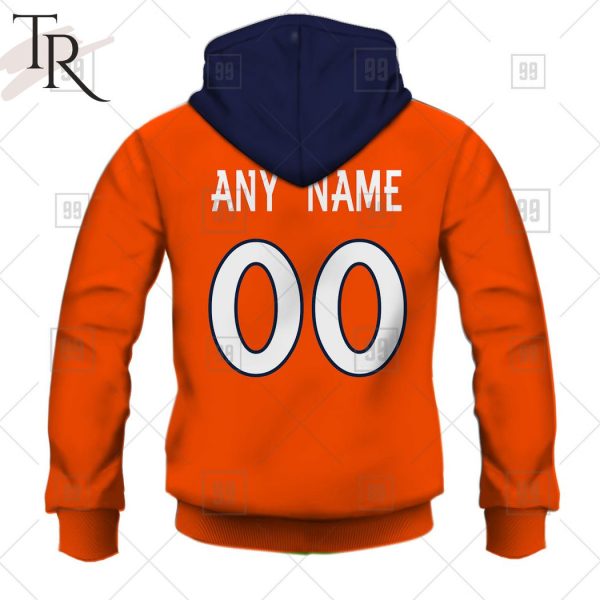 Personalized NFL Denver Broncos Home Jersey Style Hoodie