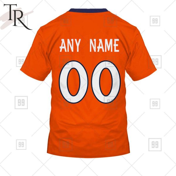 Personalized NFL Denver Broncos Home Jersey Style Hoodie