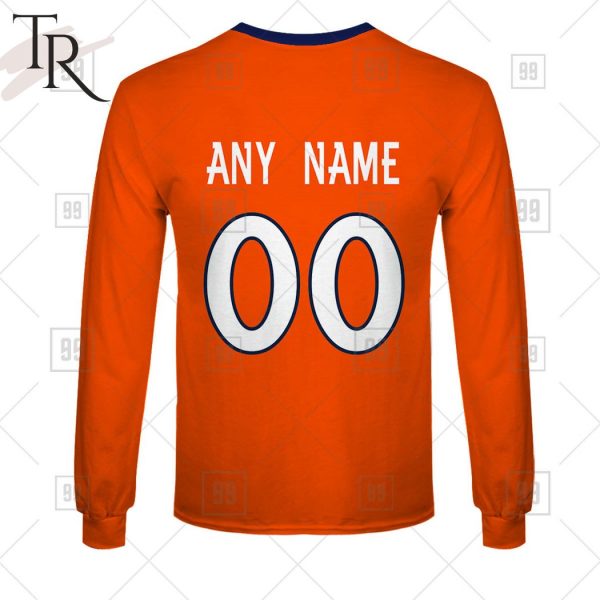 Personalized NFL Denver Broncos Home Jersey Style Hoodie