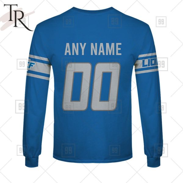 Personalized NFL Detroit Lions Home Jersey Style Hoodie