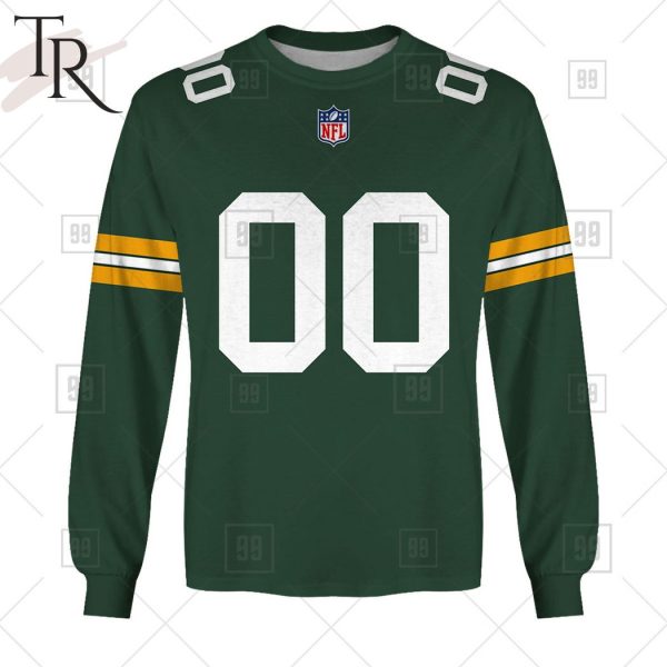 Personalized NFL Green Bay Packers Home Jersey Style Hoodie