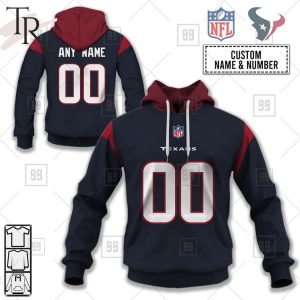 Personalized NFL Houston Texans Home Jersey Style Hoodie