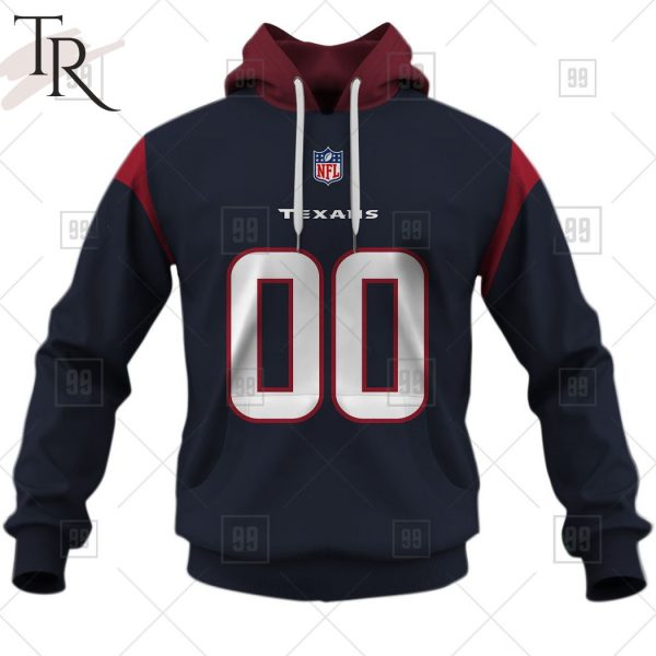 Personalized NFL Houston Texans Home Jersey Style Hoodie