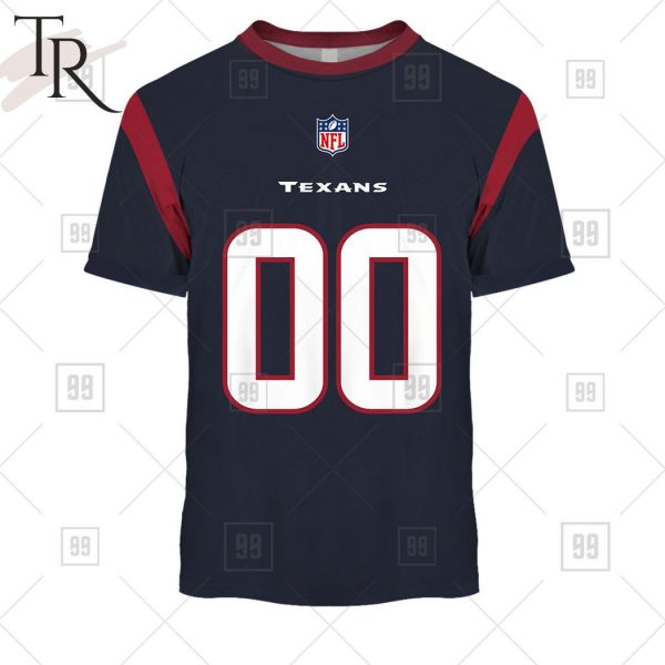 Personalized NFL Houston Texans Home Jersey Style Hoodie