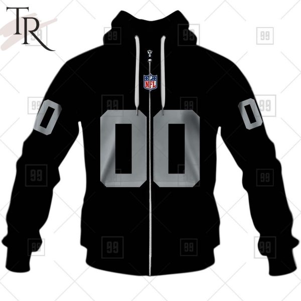 Personalized NFL Las Vegas Raiders Home Jersey Style Hoodie