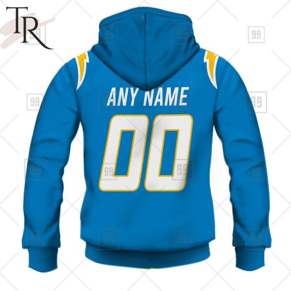 Personalized NFL Los Angeles Chargers Home Jersey Style Hoodie