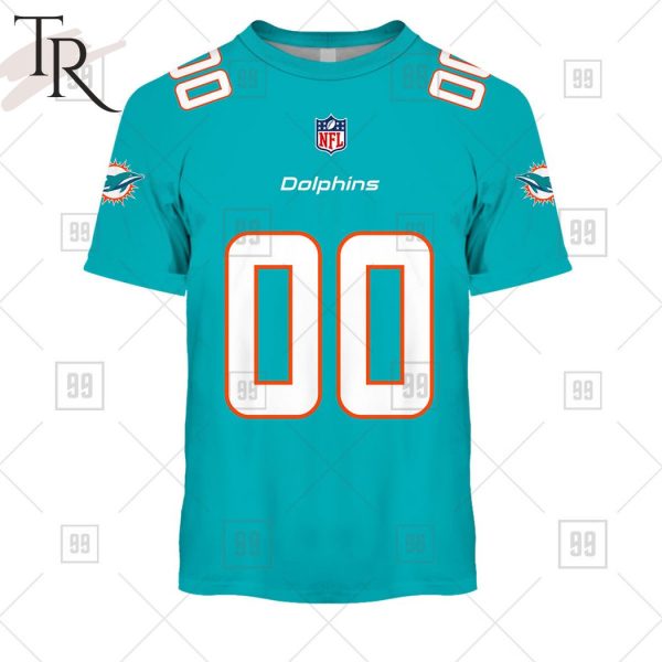 Personalized NFL Miami Dolphins Home Jersey Style Hoodie