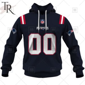 Personalized NFL New England Patriots Home Jersey Style Hoodie
