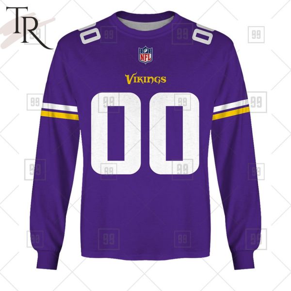 Personalized NFL Minnesota Vikings Home Jersey Style Hoodie