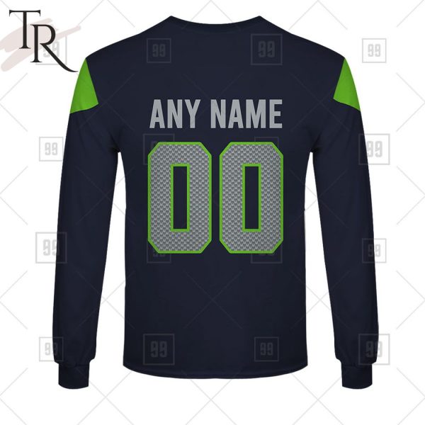 Personalized NFL Seattle Seahawks Home Jersey Style Hoodie
