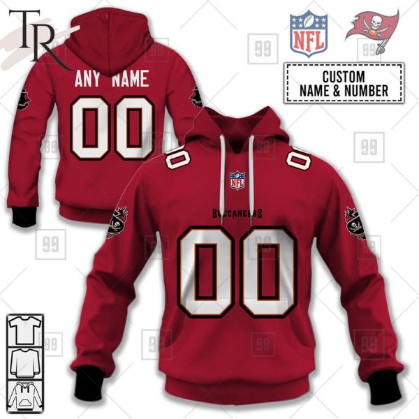 Personalized NFL Tampa Bay Buccaneers Home Jersey Style Hoodie