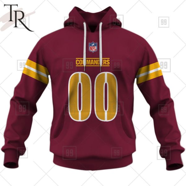 Personalized NFL Washington Commanders Home Jersey Style Hoodie