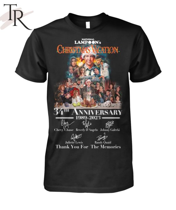 National Lampoon’s Christmas Vacation 34th Anniversary 1989 – 2023 Thank You For The Memories T-Shirt