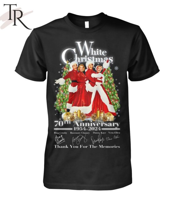 White Christmas 70th Anniversary 1954 – 2024 Thank You For The Memories T-Shirt