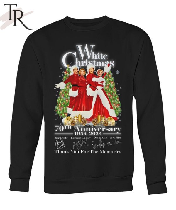 White Christmas 70th Anniversary 1954 – 2024 Thank You For The Memories T-Shirt