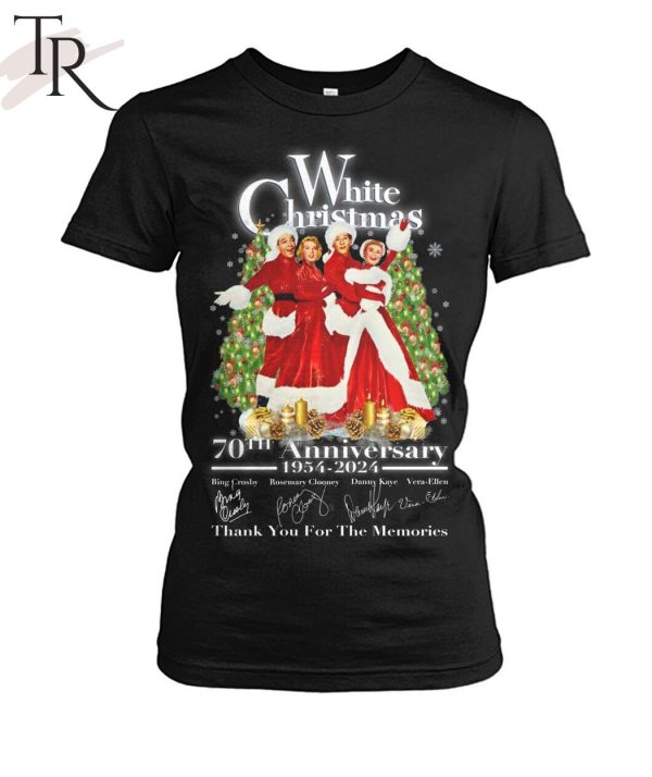 White Christmas 70th Anniversary 1954 – 2024 Thank You For The Memories T-Shirt