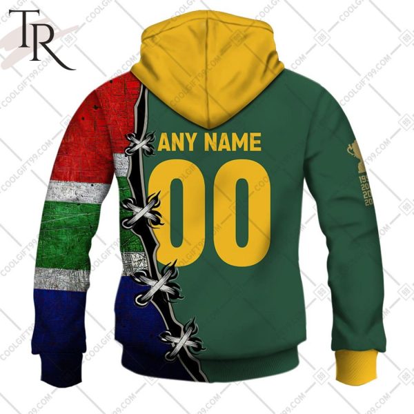 Personalized Springboks Mix South Africa Flag Hoodie
