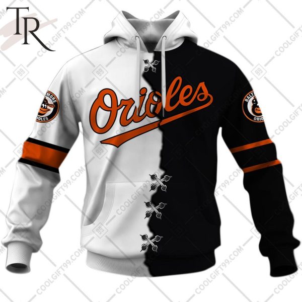 Personalized MLB Baltimore Orioles Mix Jersey Hoodie