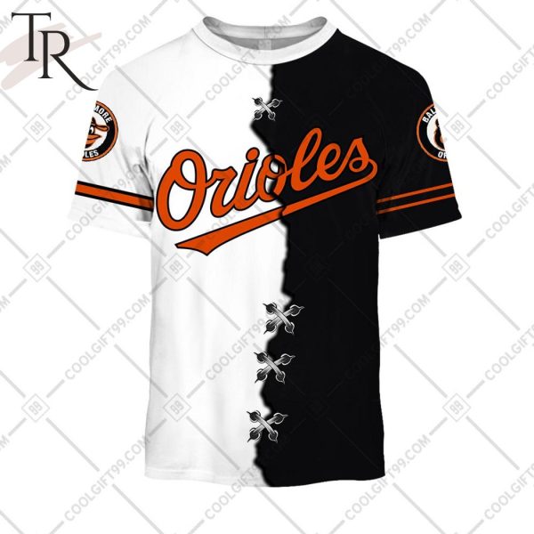 Personalized MLB Baltimore Orioles Mix Jersey Hoodie