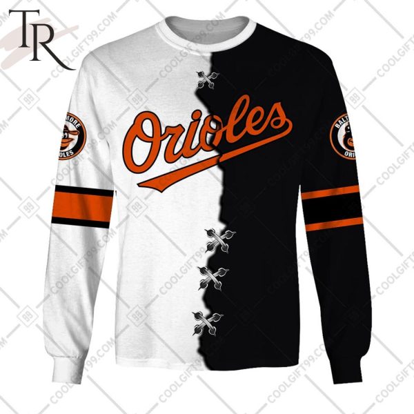 Personalized MLB Baltimore Orioles Mix Jersey Hoodie