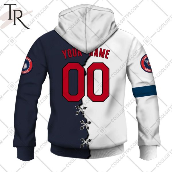 Personalized MLB Cleveland Guardians Mix Jersey Hoodie