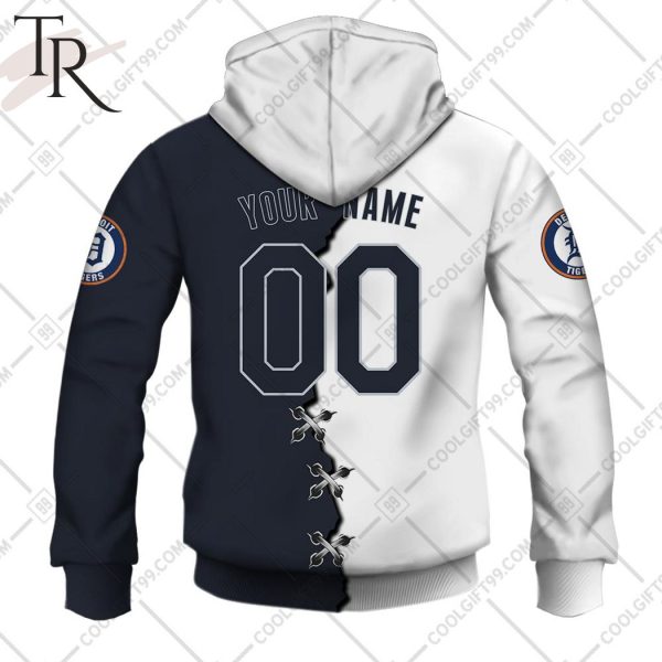 Personalized MLB Detroit Tigers Mix Jersey Hoodie