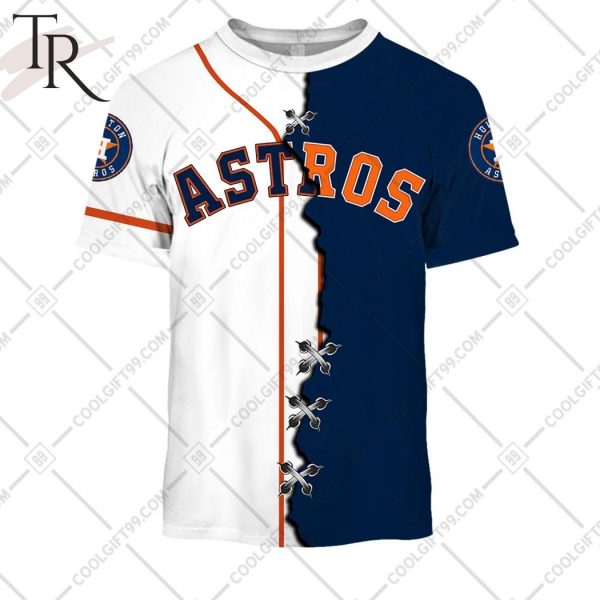 Personalized MLB Houston Astros Mix Jersey Hoodie