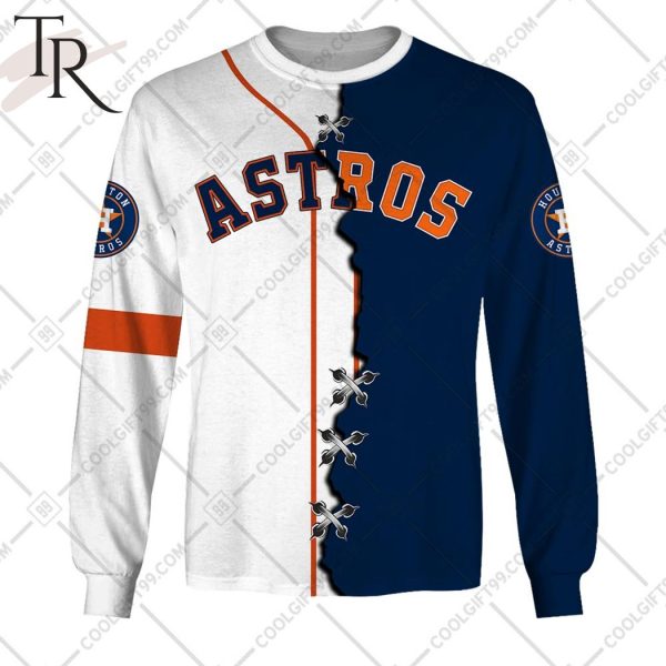 Personalized MLB Houston Astros Mix Jersey Hoodie