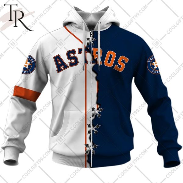 Personalized MLB Houston Astros Mix Jersey Hoodie