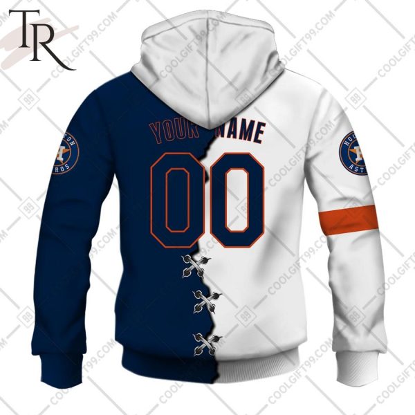 Personalized MLB Houston Astros Mix Jersey Hoodie