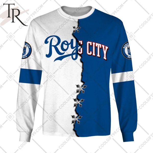 Personalized MLB Kansas City Royals Mix Jersey Hoodie