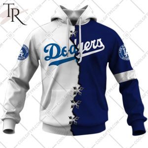 Personalized MLB Los Angeles Dodgers Mix Jersey Hoodie