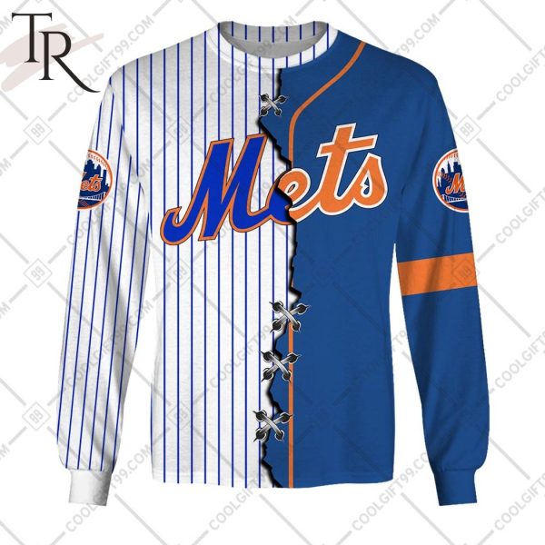 Personalized MLB New York Mets Mix Jersey Hoodie