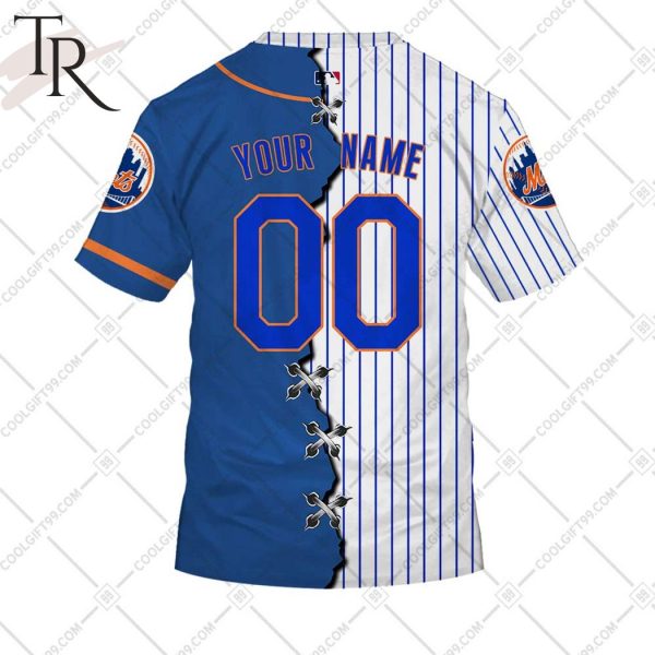 Personalized MLB New York Mets Mix Jersey Hoodie