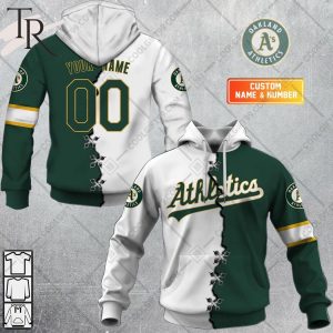 Personalized MLB Oakland Athletics Mix Jersey Hoodie