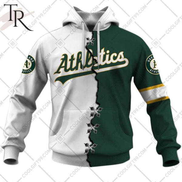 Personalized MLB Oakland Athletics Mix Jersey Hoodie