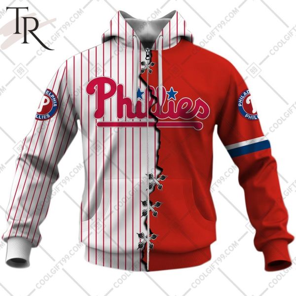 Personalized MLB Philadelphia Phillies Mix Jersey Hoodie