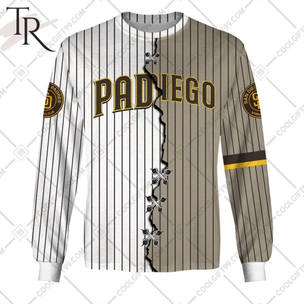 Personalized MLB San Diego Padres Mix Jersey Hoodie