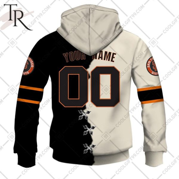 Personalized MLB San Francisco Giants Mix Jersey Hoodie