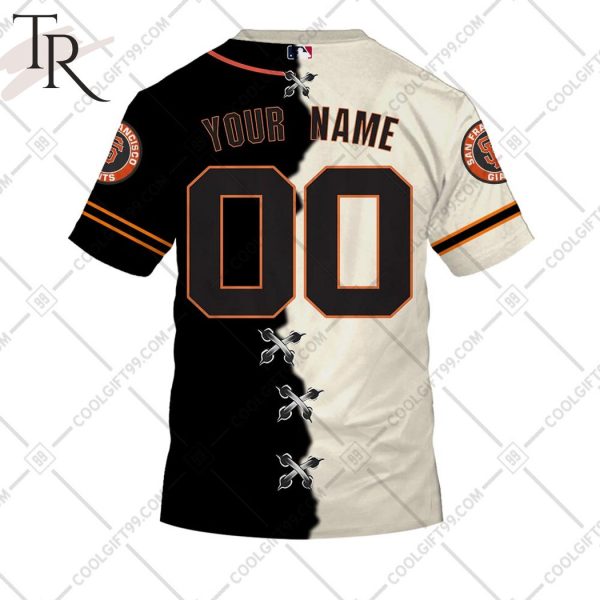 Personalized MLB San Francisco Giants Mix Jersey Hoodie