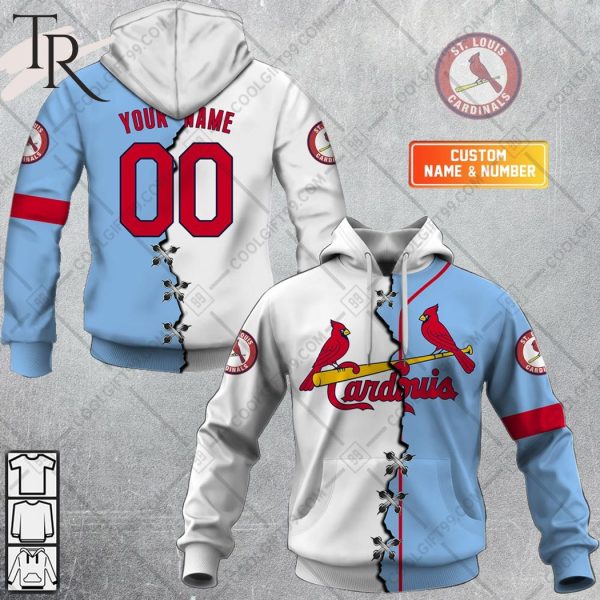 Personalized MLB St. Louis Cardinals Mix Jersey Hoodie