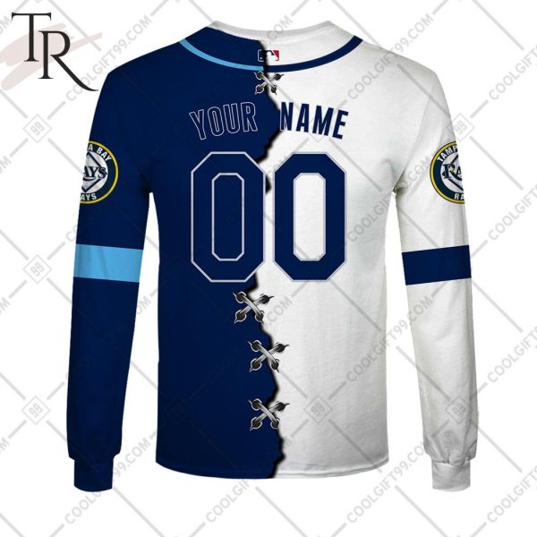Personalized MLB Tampa Bay Rays Mix Jersey Hoodie